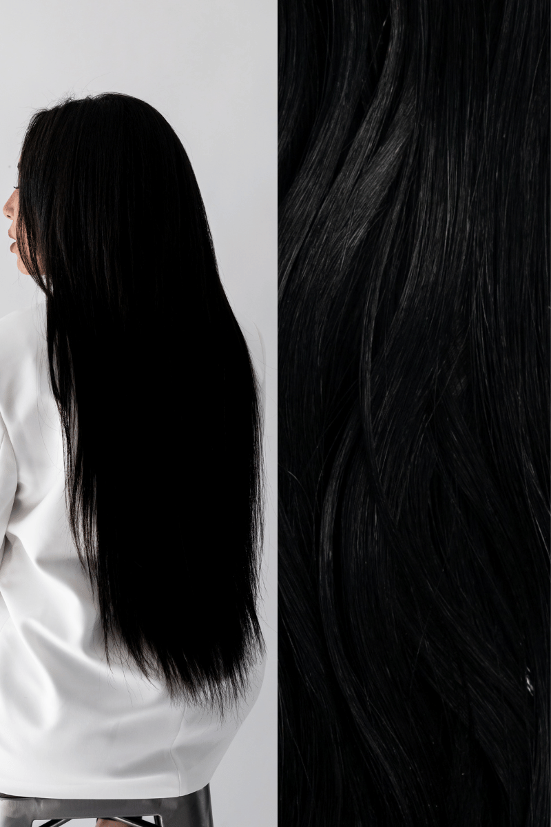 Waved Hand Tied Weft #1 (Black Noir)