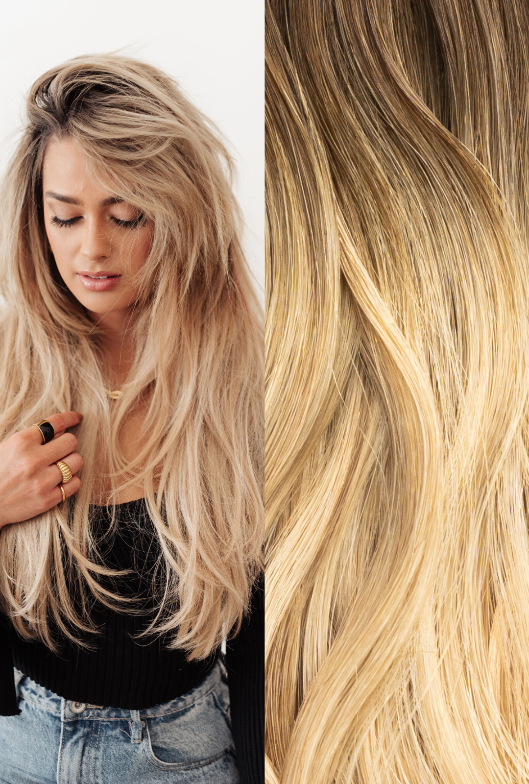 Waved interLACED Tape-In Rooted #4/D10/16