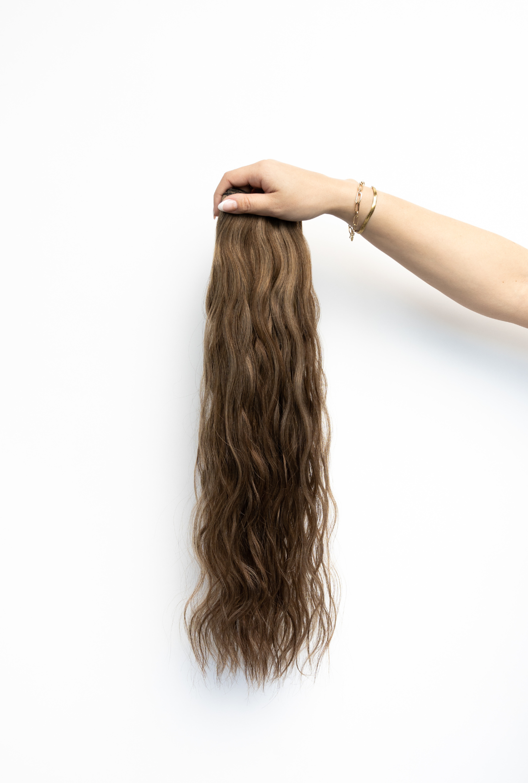 Waved interLACED Tape-In Dimensional #4/8 (Cappuccino)