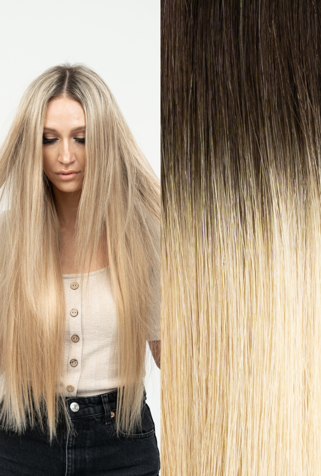 Waved Hand Tied Weft Rooted #2/D18/22