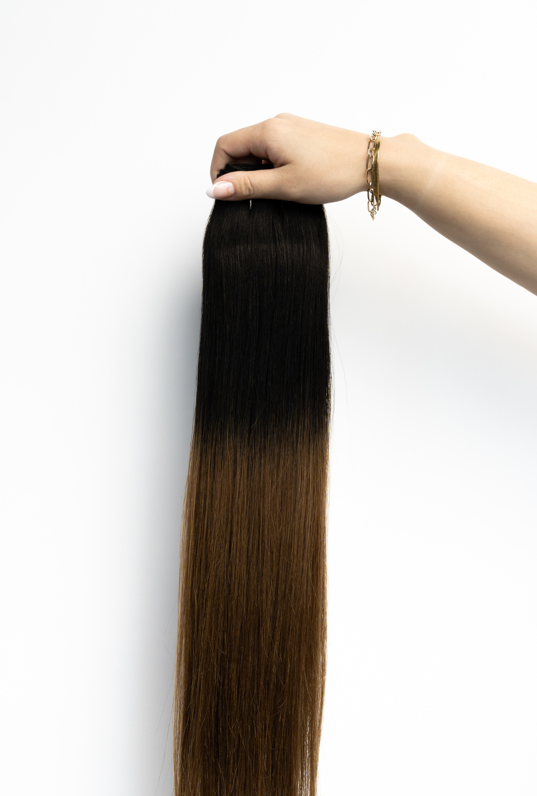 Halfsies Machine Sewn Weft Ombré #1B/5 (Caramel Latte)