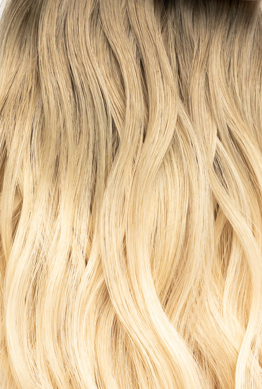 Waved Hand Tied Weft Rooted #8/D16/22 (Rooted Buttercream)