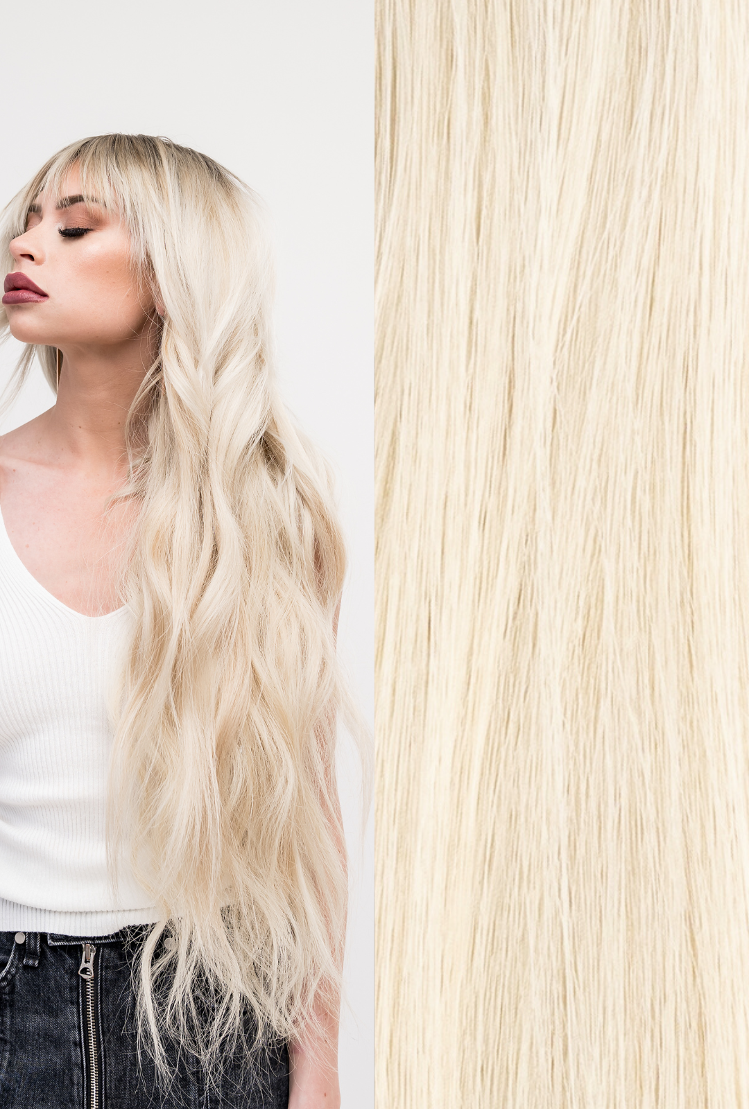 Halfsies Hand Tied Weft #60 (Platinum)