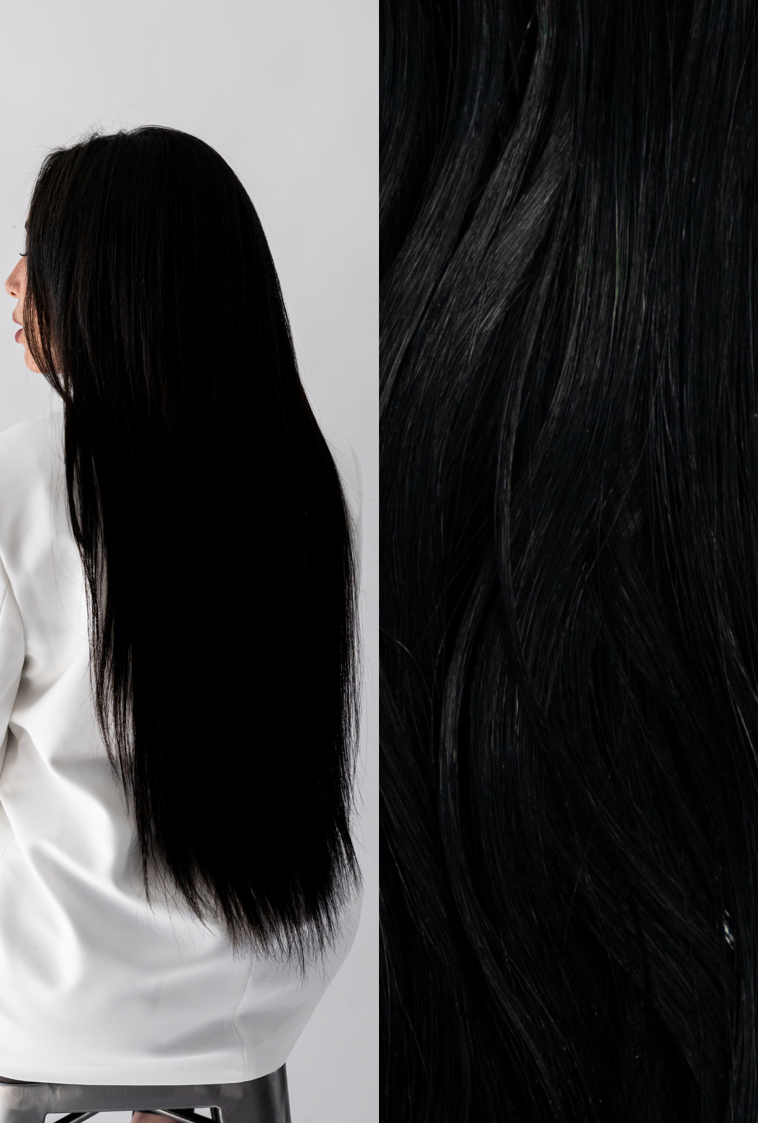 Waved Hand Tied Weft #1 (Black Noir)