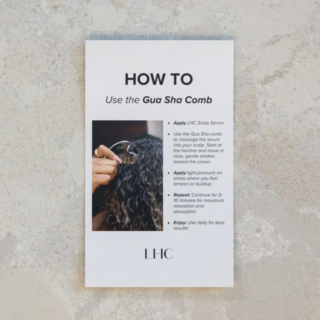 Metal Gua Sha Comb How-To Cards