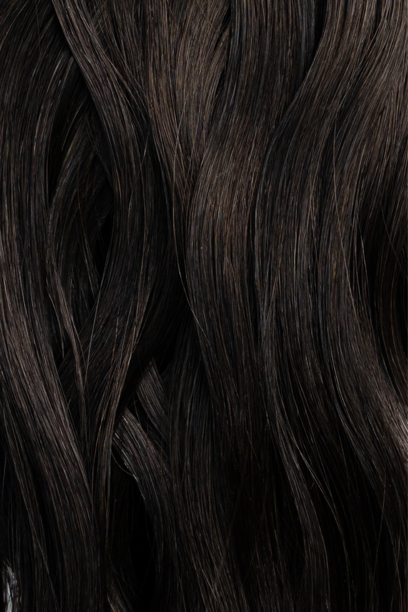 Waved by Laced Hair Tape-In Extensions #1B (Dark Roast)
