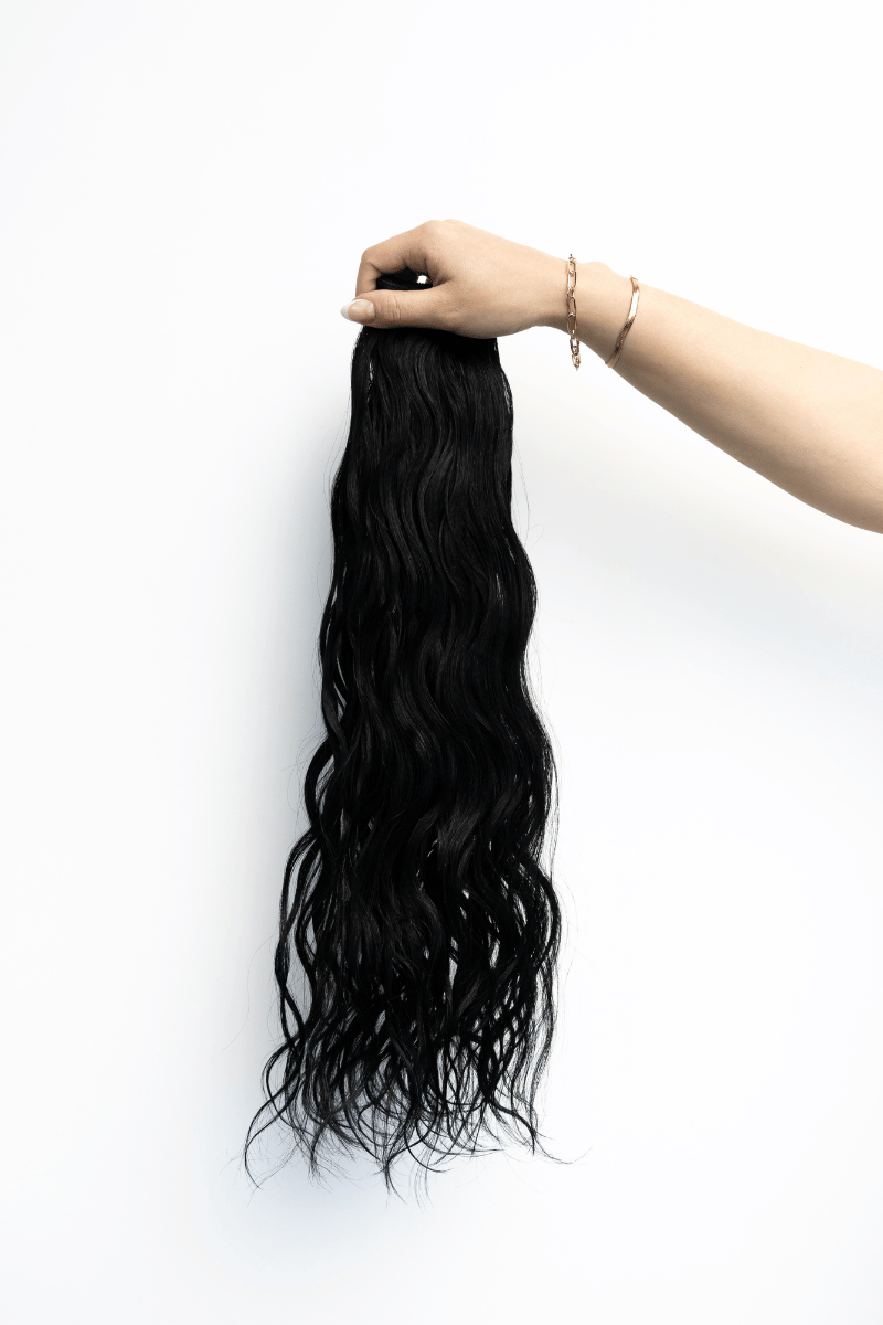 Waved by Laced Hair interLACED Tape-In Extensions #1 (Black Noir)