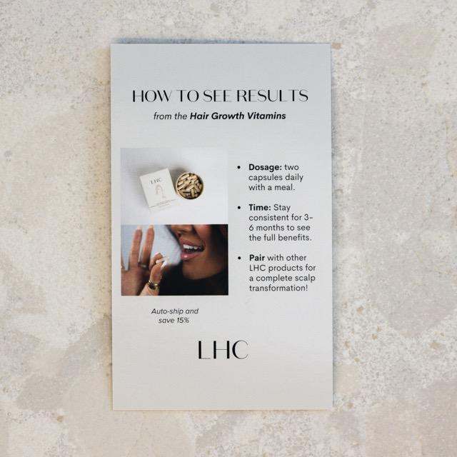 Hair Growth Vitamin How-To Cards