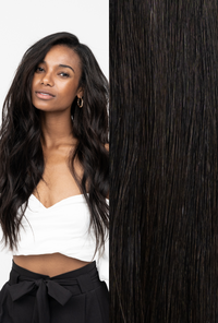 Luxe Seamless Clip-In Extensions #1B (Dark Roast)
