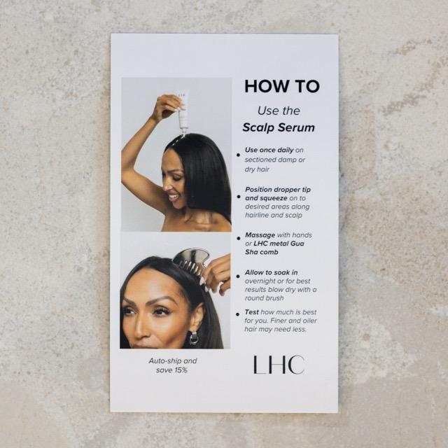 Scalp Serum How-To Cards