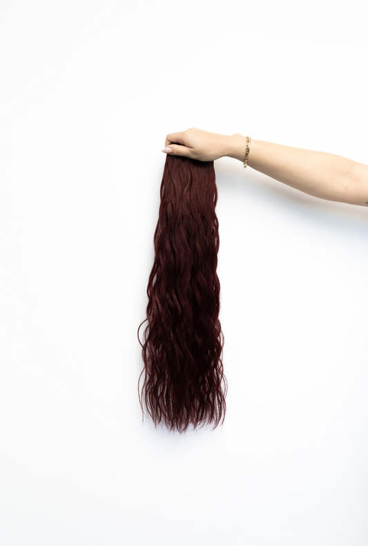 Waved Machine Sewn Weft #99J (Red Red Wine)