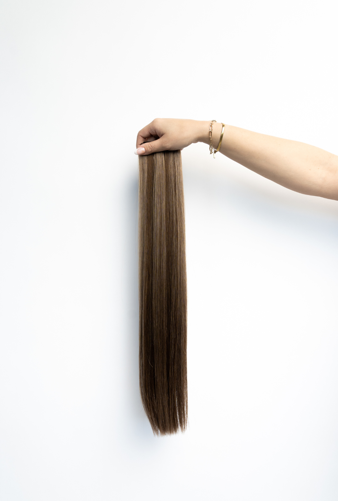 Laced Hair Hand Tied Weft Extensions Dimensional #4/8 (Cappuccino)