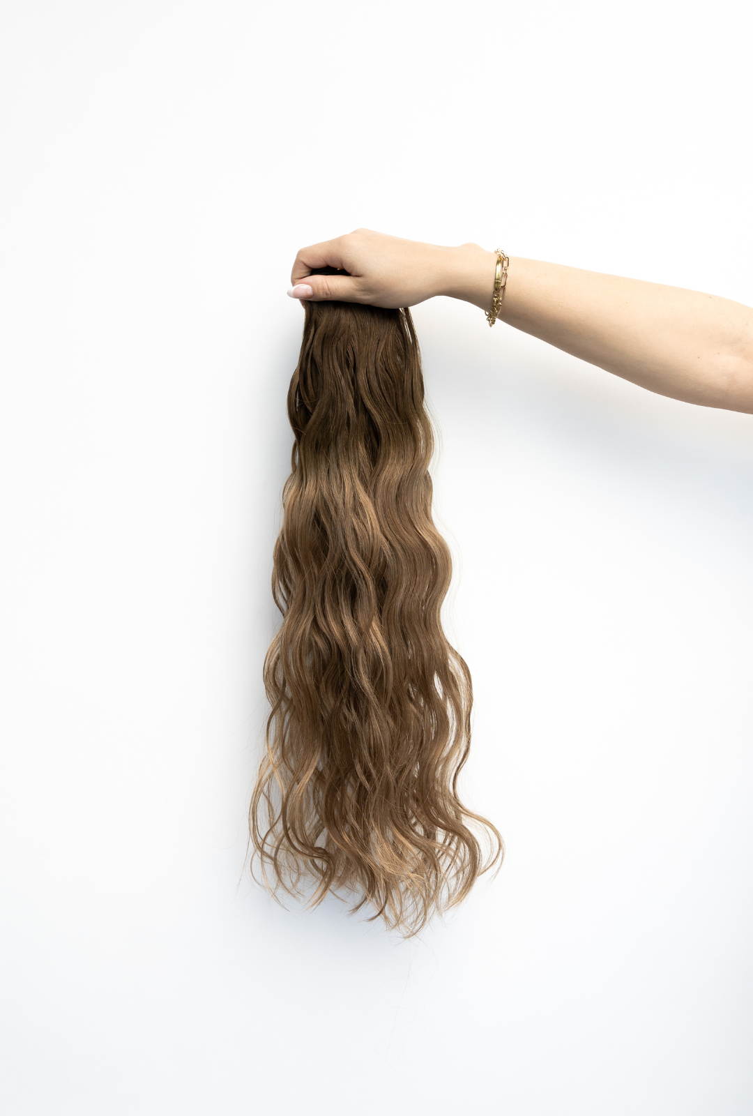 Waved by Laced Hair Machine Sewn Weft Extensions Ombré #3/8 (Spiced Cider)