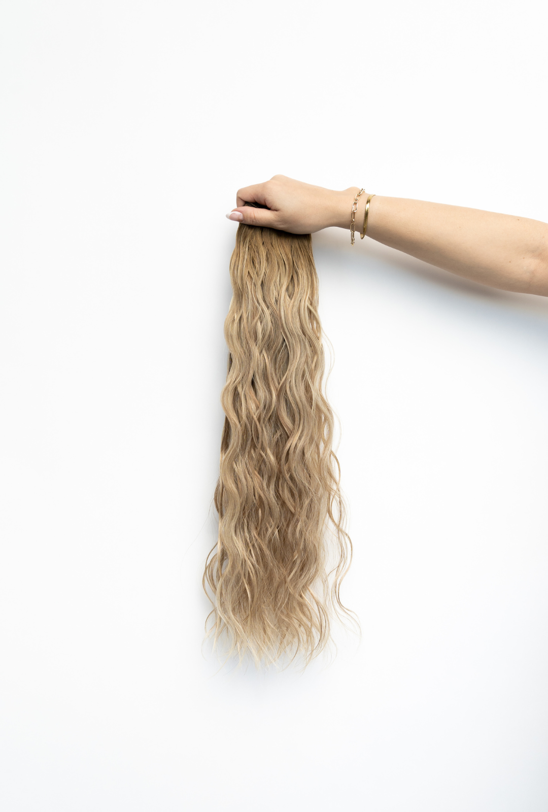 Waved by Laced Hair Machine Sewn Weft Extensions Rooted #6/D8/60