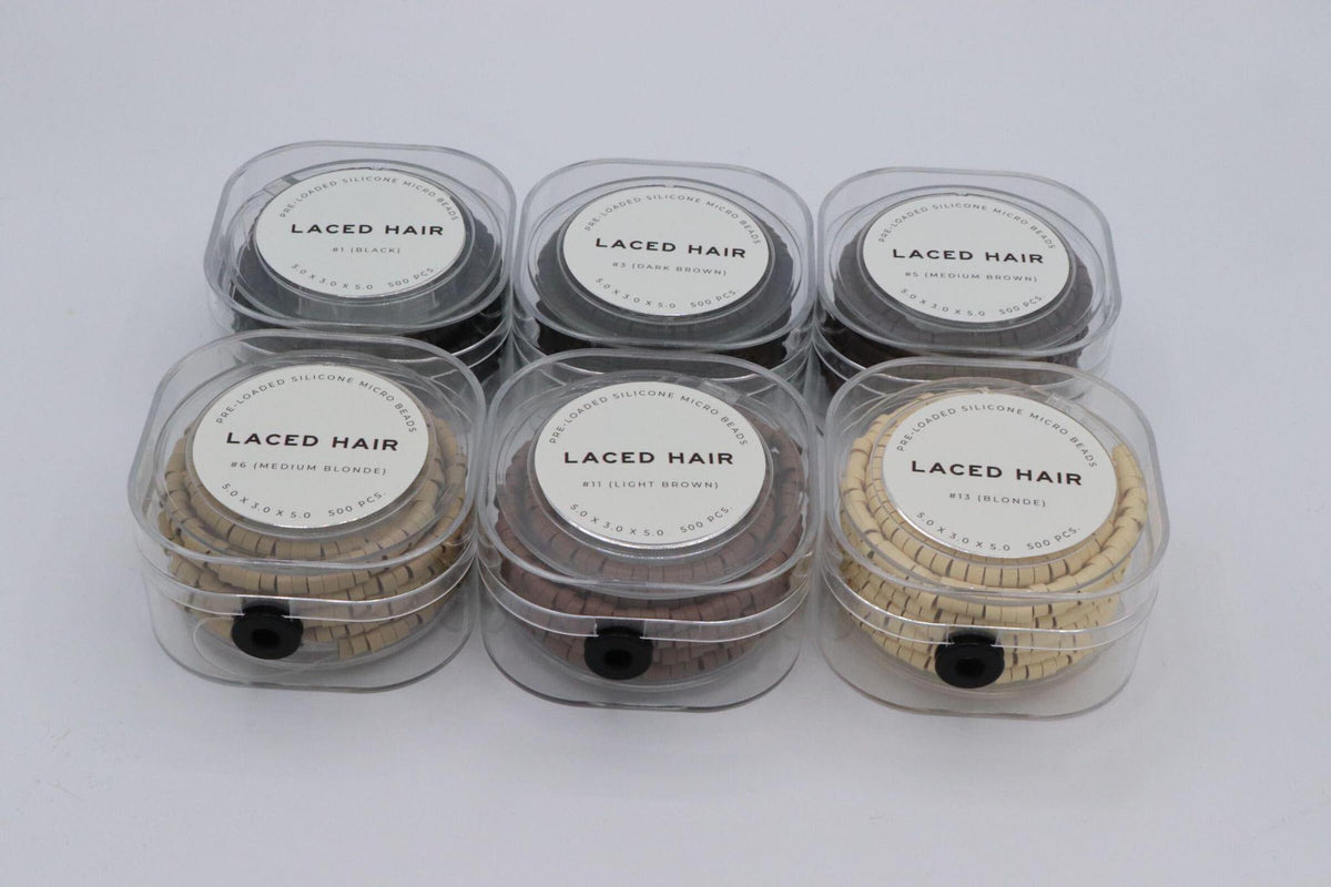 Laced Hair Pre-Loaded Silicone Lined Micro Bead Large (5.0 x 3.0 x 3.0)